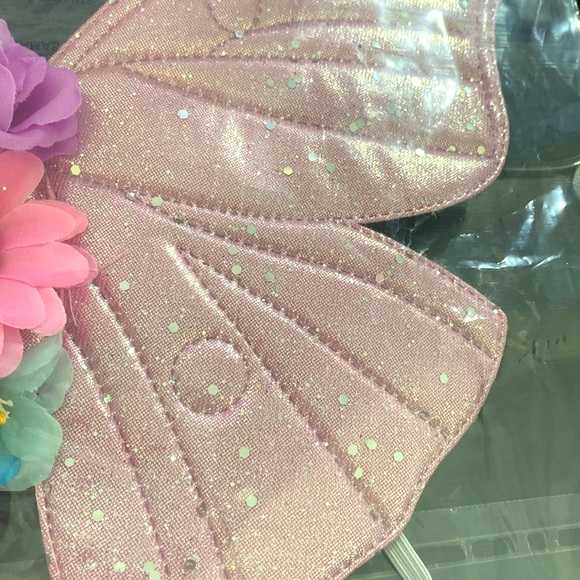 NWT [Halloween Costumes] Pink Sparkle Floral Fairy Wings Halloween Child Size 3+ - Picture 4 of 5
